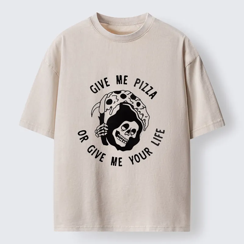 Tokyo-Tiger Death Pizza Washed T-Shirt