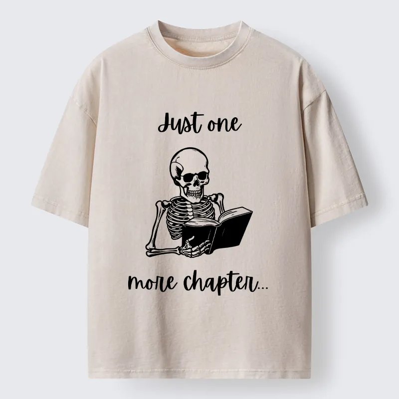 Tokyo-Tiger Skeleton Reading Washed T-Shirt