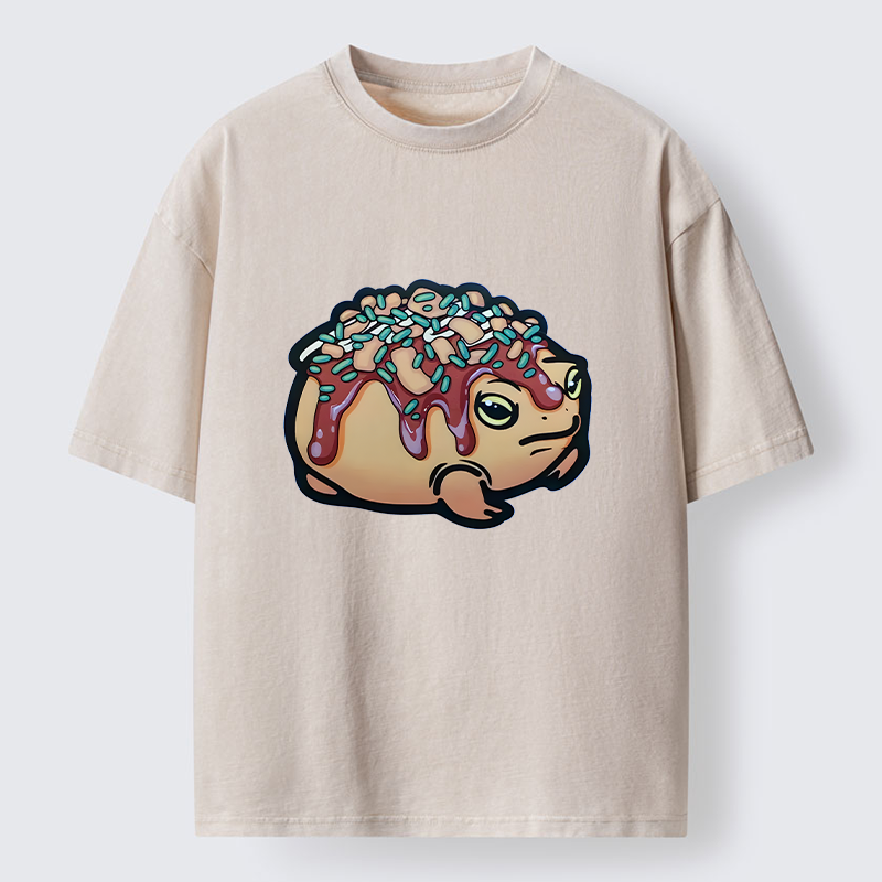 Tokyo-Tiger Takoyaki Frog Washed T-Shirt