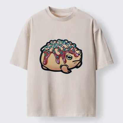 Tokyo-Tiger Takoyaki Frog Washed T-Shirt