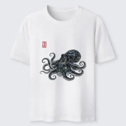 Tokyo-Tiger Ink-Sea Octopus Classic T-Shirt