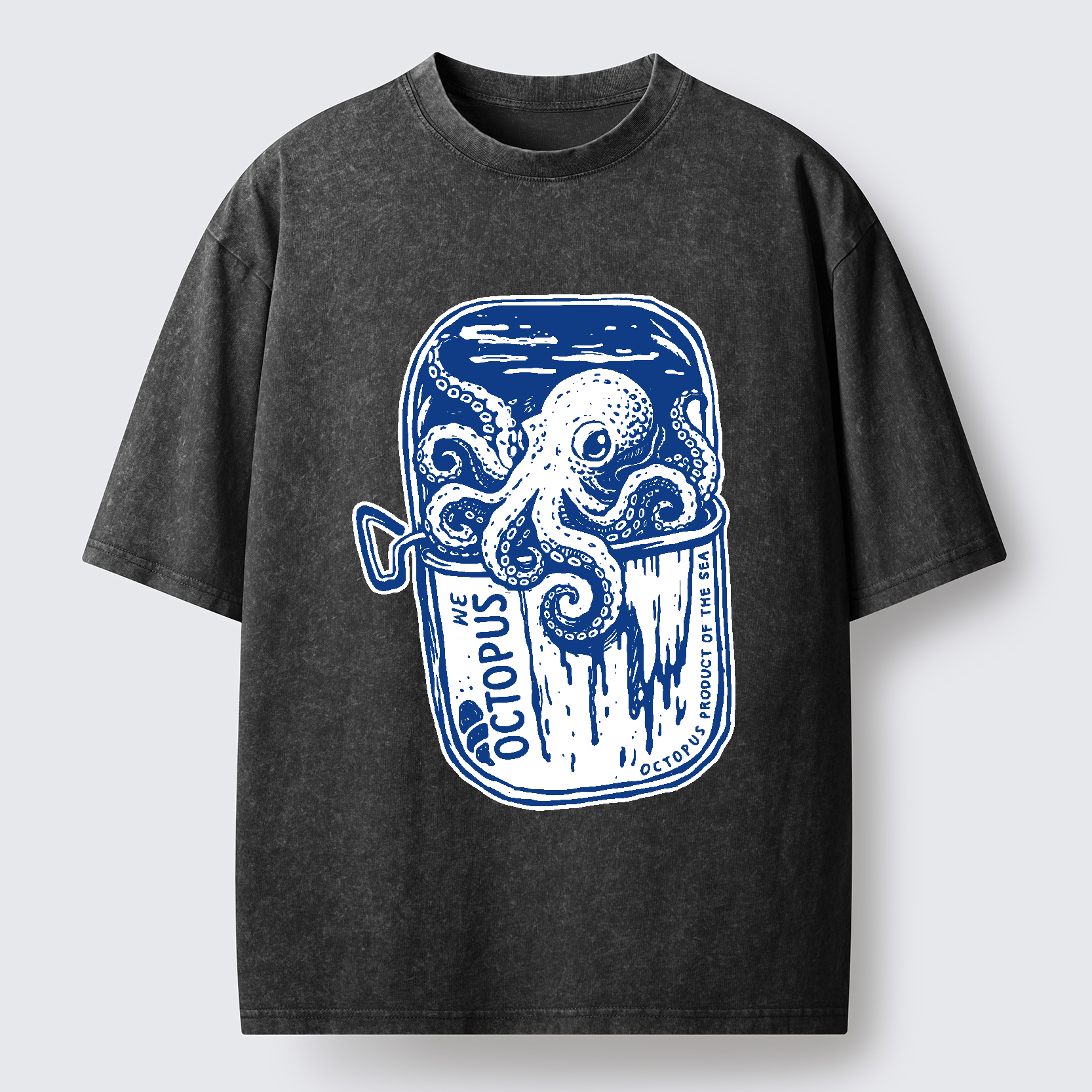 Tokyo-Tiger Canned Octopus Washed T-Shirt