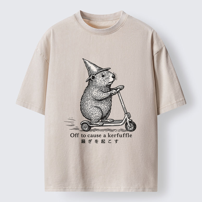 Tokyo-Tiger Off To Cause A Kerfuffle Washed T-Shirt
