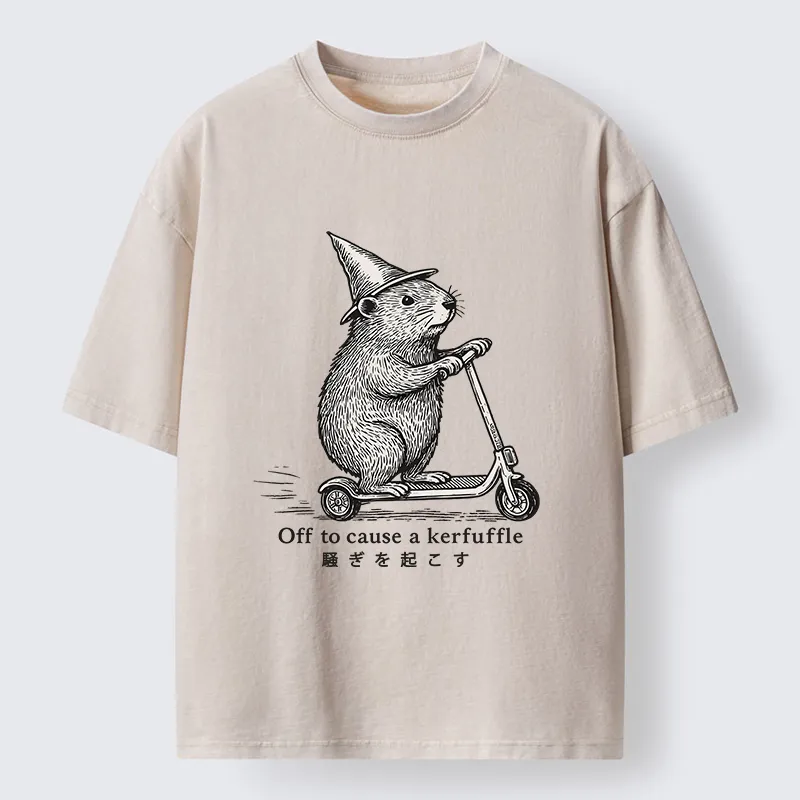 Tokyo-Tiger Off To Cause A Kerfuffle Washed T-Shirt