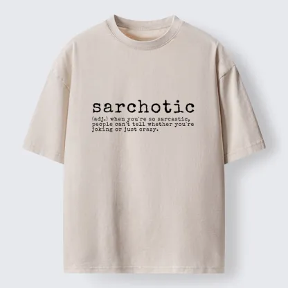 Tokyo-Tiger Sarchotic Funny Washed T-Shirt