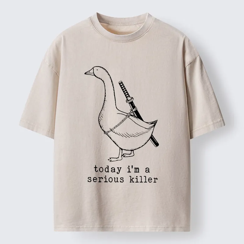 Tokyo-Tiger Serious Japanese Goose Washed T-Shirt