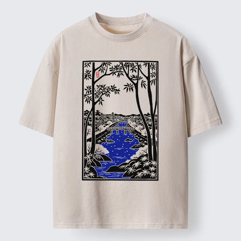 Tokyo-Tiger Meguro Region Of Japan Washed T-Shirt