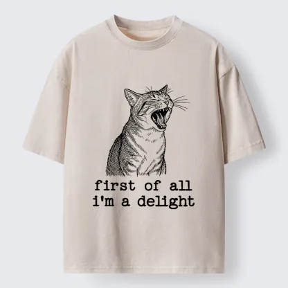 Tokyo-Tiger Cats With A Sense Of Contrast Washed T-Shirt