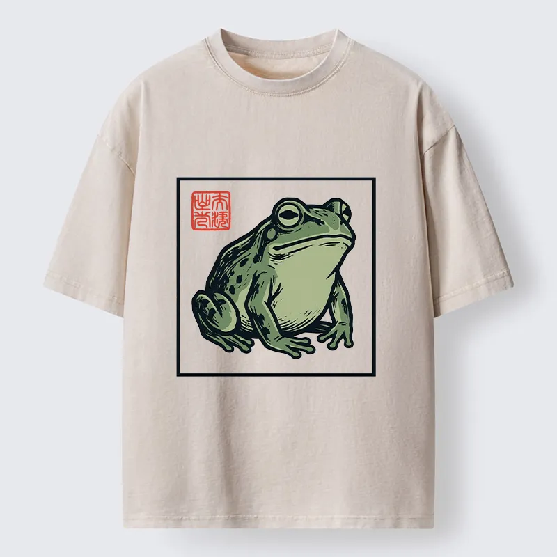 Tokyo-Tiger Zen Frog Washed T-Shirt