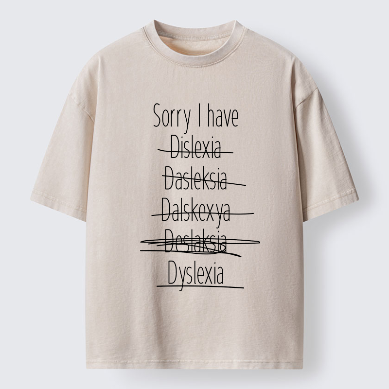 Tokyo-Tiger I Have Dyslexia Washed T-Shirt