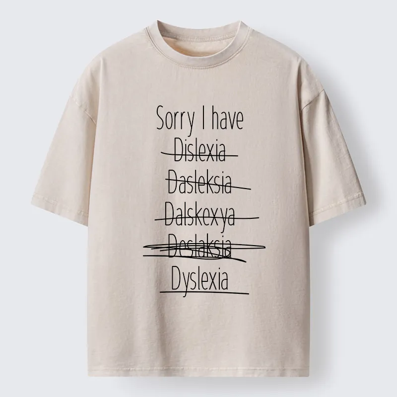 Tokyo-Tiger I Have Dyslexia Washed T-Shirt