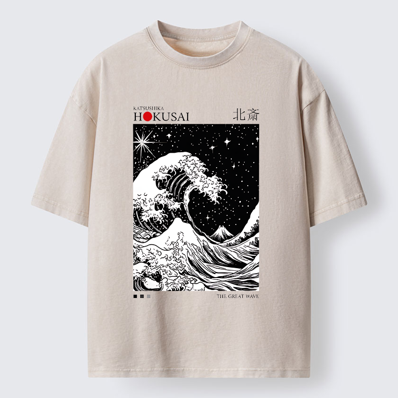 Tokyo-Tiger Retro Wave Japan Washed T-Shirtt
