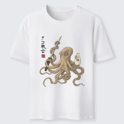 Tokyo-Tiger Octopus Samurai And Sake Classic T-Shirt