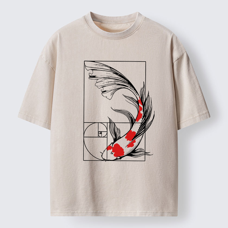 Tokyo-Tiger Golden Ratio Koi Washed T-Shirt