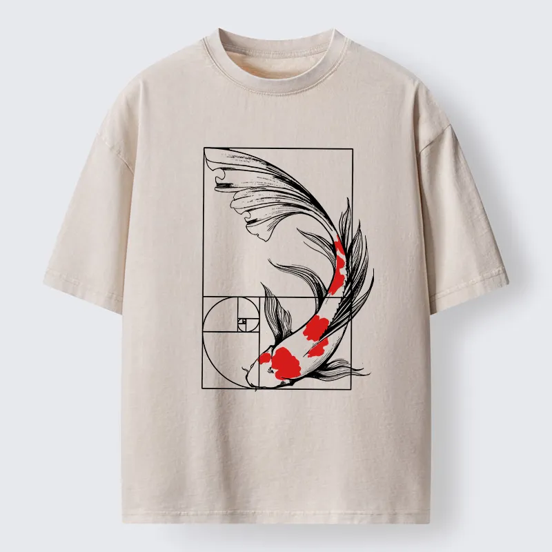 Tokyo-Tiger Golden Ratio Koi Washed T-Shirt