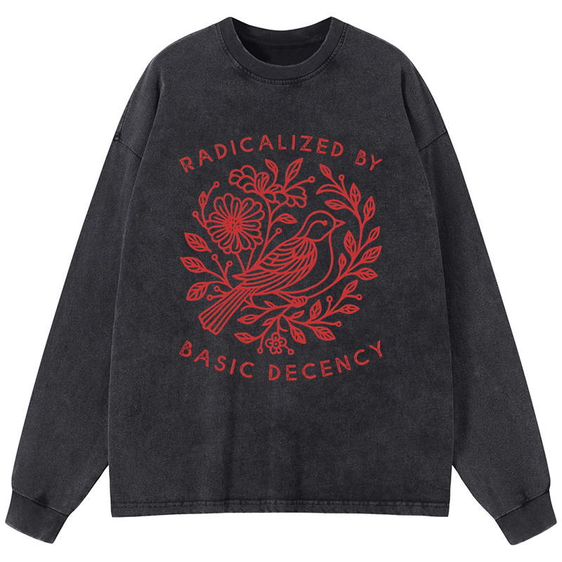 Tokyo-Tiger Pigeon That Was Moved Washed Long Sleeve T-Shirt