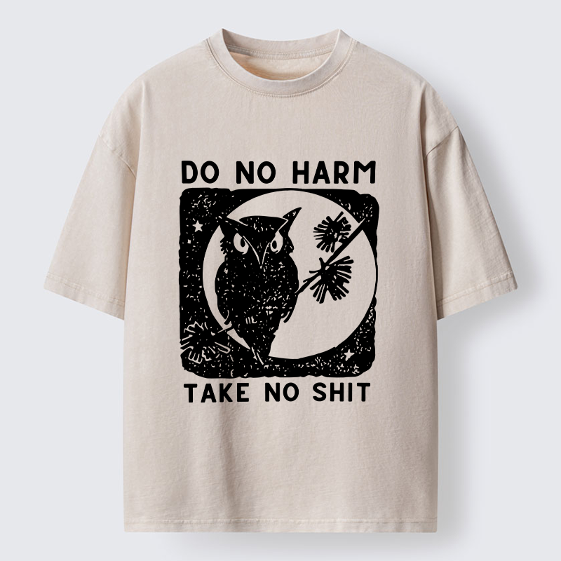 Tokyo-Tiger Owl Meme Washed T-Shirt