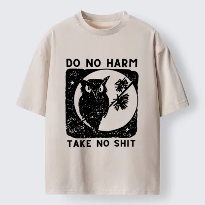 Tokyo-Tiger Owl Meme Washed T-Shirt