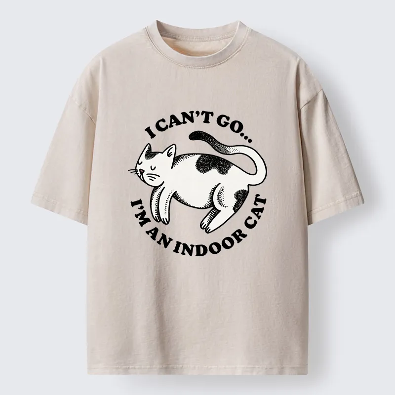 Tokyo-Tiger Indoor Cat Funny Washed T-Shirt