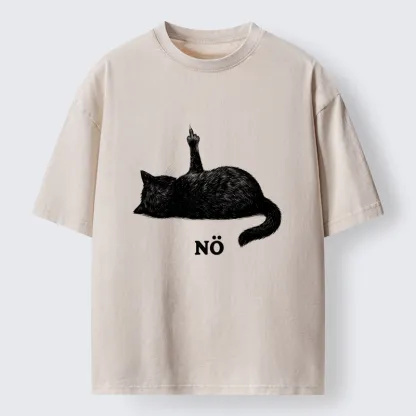 Tokyo-Tiger Cat Refused Washed T-Shirt