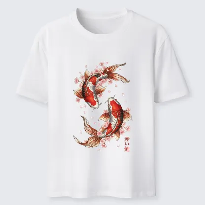 Tokyo-Tiger Sakura Koi Fish Japanese Zen Classic T-Shirt