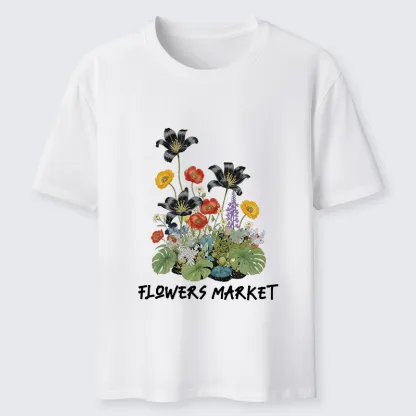 Tokyo-Tiger Beautiful Flowers Market Classic T-Shirt