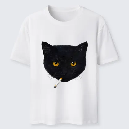 Tokyo-Tiger Smoking Cat Classic T-Shirt