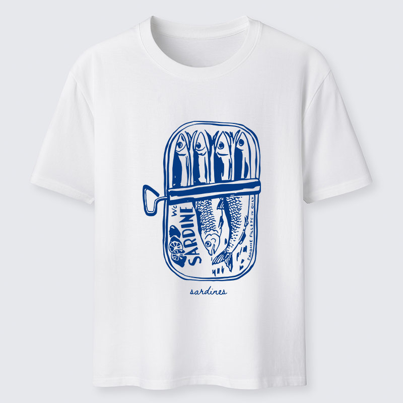 Tokyo-Tiger Woodcut Sardines Classic T-Shirt