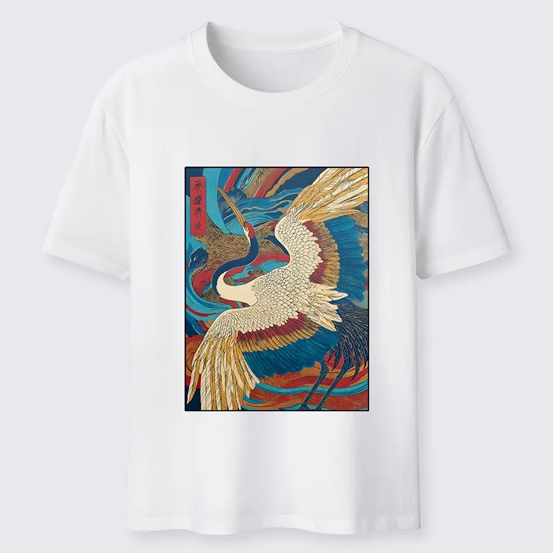 Tokyo-Tiger Retro And Gorgeous Crane Classic T-Shirt