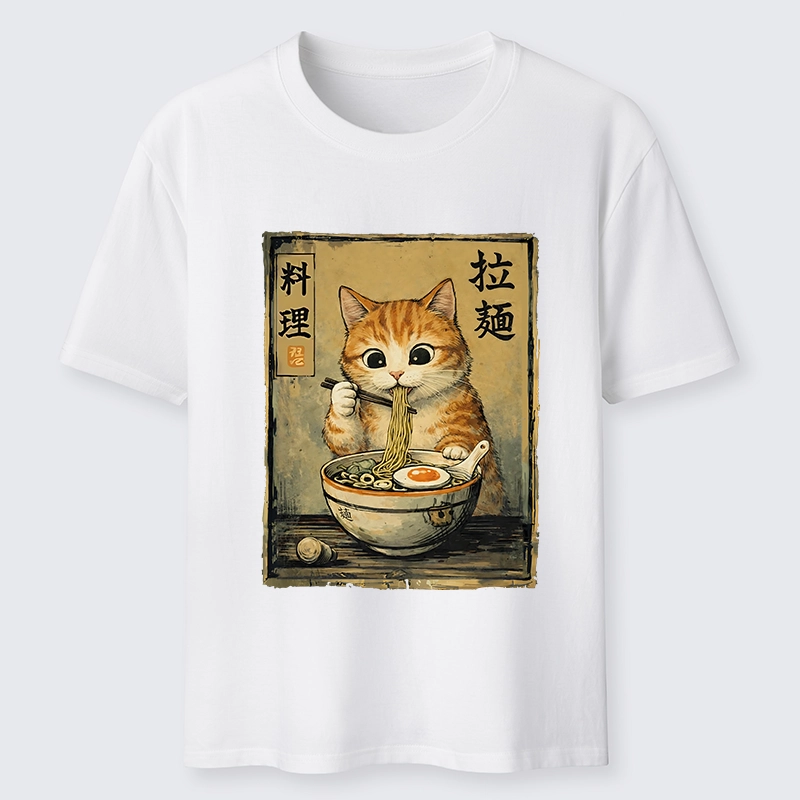 Tokyo-Tiger Retro Ginger Cat Ramen Classic T-Shirt