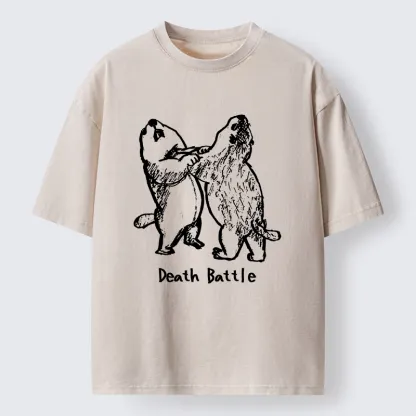 Tokyo-Tiger Groundhog Fighting Washed T-Shirt