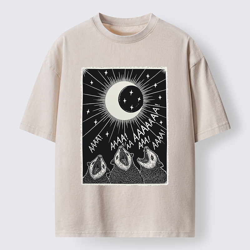Tokyo-Tiger Howling Opossum Washed T-Shirt
