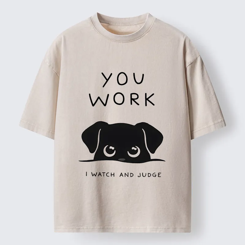 Tokyo-Tiger Dog Watching You Washed T-Shirt