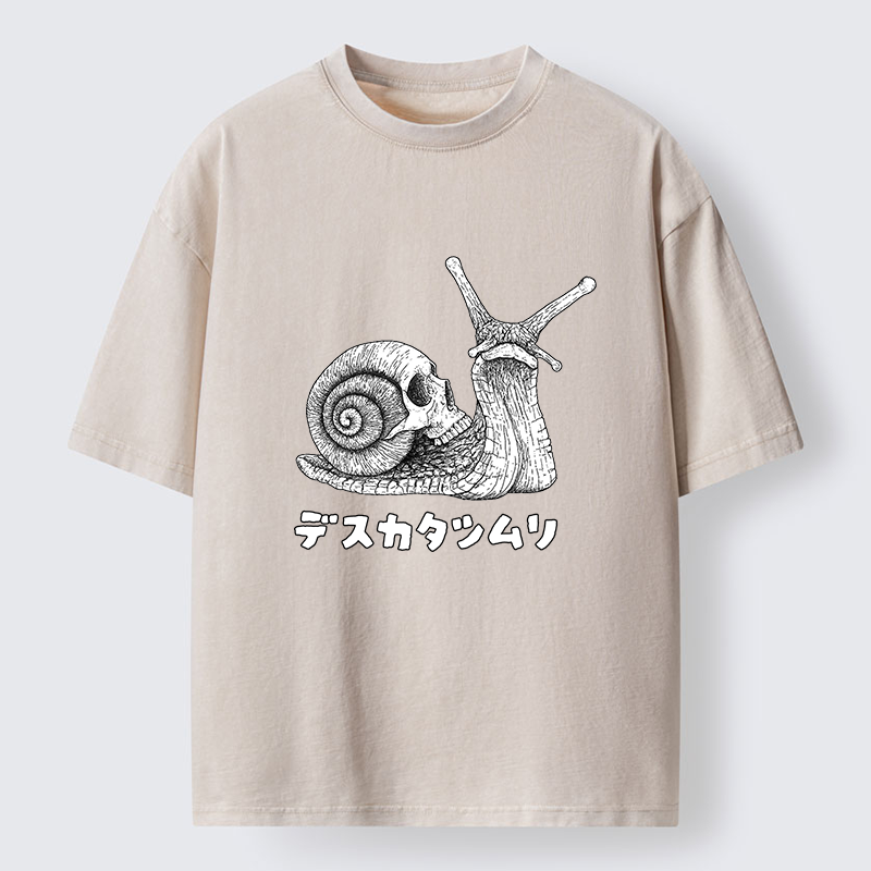 Tokyo-Tiger Terrifying Death Snail Washed T-Shirt