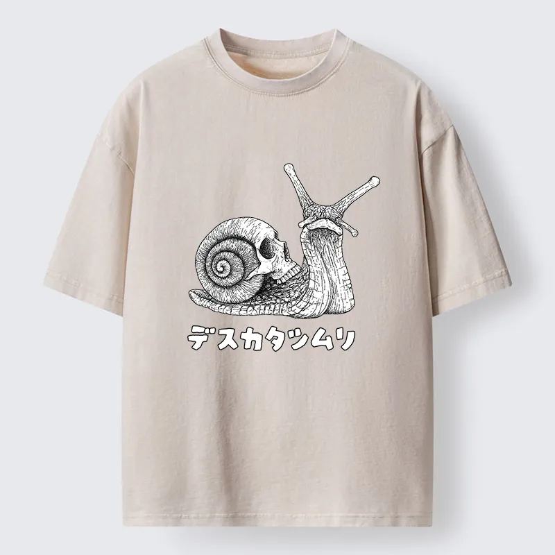 Tokyo-Tiger Terrifying Death Snail Washed T-Shirt