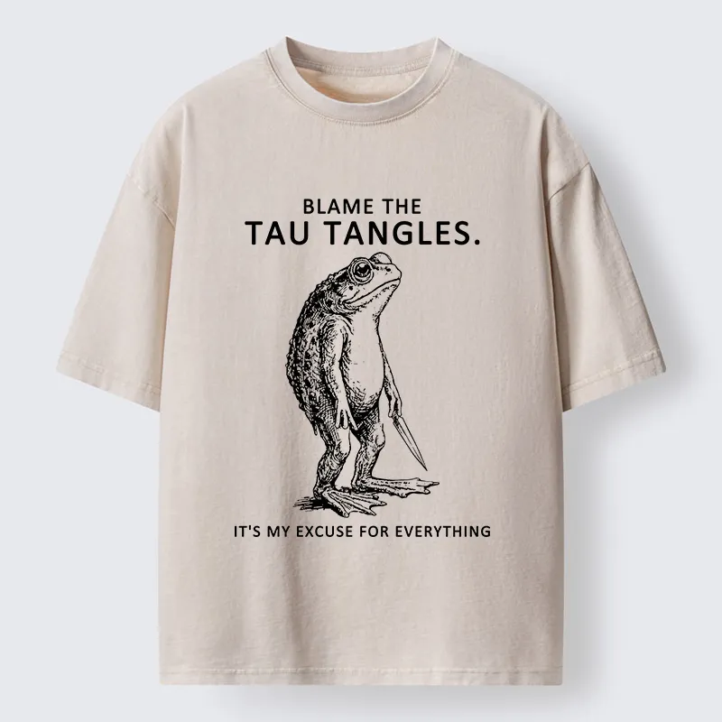 Tokyo-Tiger It's All Tau Tangles' Fault Washed T-Shirt