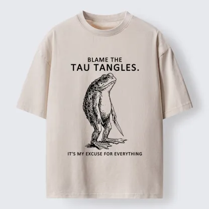 Tokyo-Tiger It's All Tau Tangles' Fault Washed T-Shirt