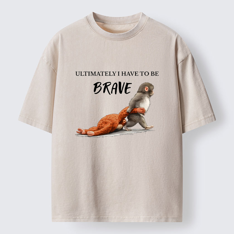 Tokyo-Tiger Punch Needs To Learn To Be Brave Washed T-Shirt