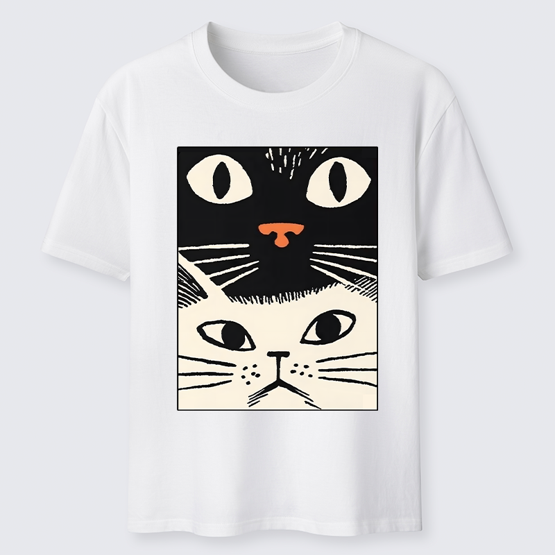 Tokyo-Tiger Black Cat And White Cat Classic T-Shirt