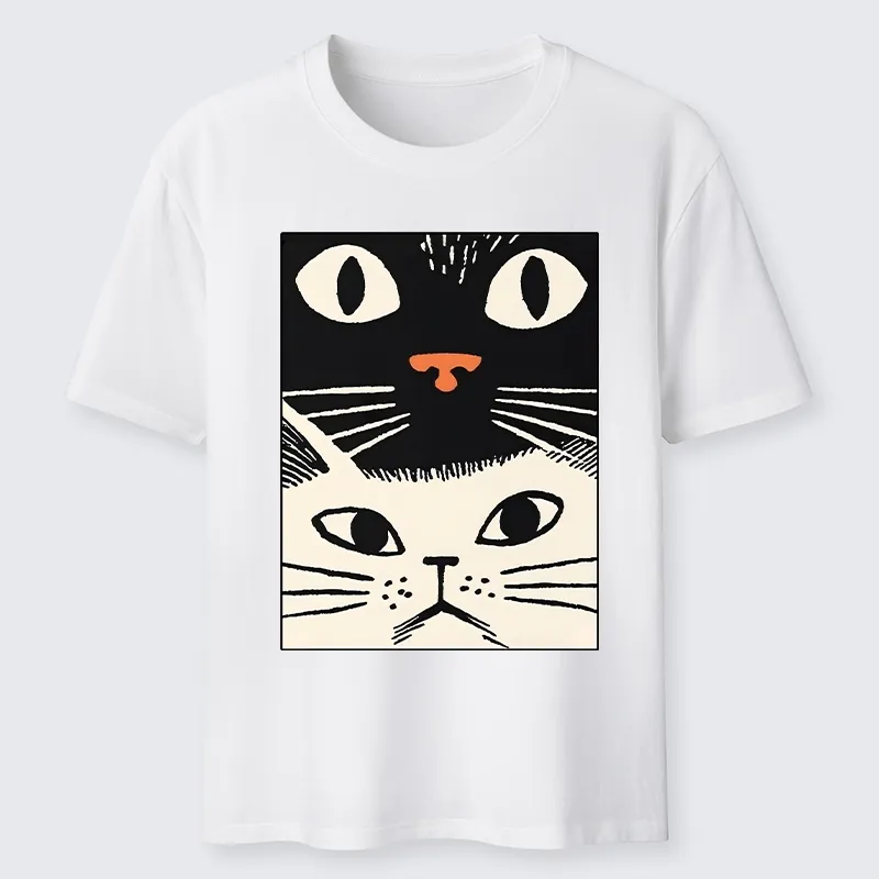 Tokyo-Tiger Black Cat And White Cat Classic T-Shirt Sale