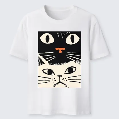 Tokyo-Tiger Black Cat And White Cat Classic T-Shirt