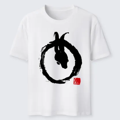 Tokyo-Tiger Ink Painting Zen Enso Rabbit Classic T-Shirt