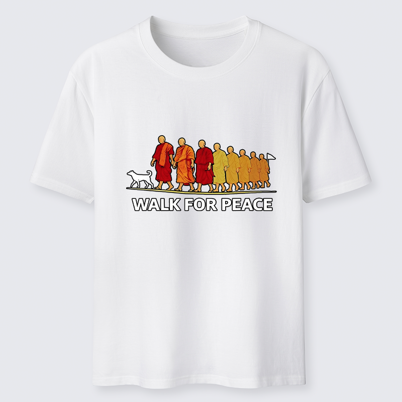 Tokyo-Tiger Walk For Peace Monks And Dog Classic T-Shirt