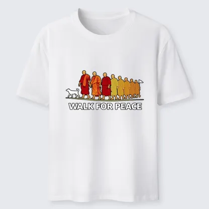 Tokyo-Tiger Walk For Peace Monks And Dog Classic T-Shirt