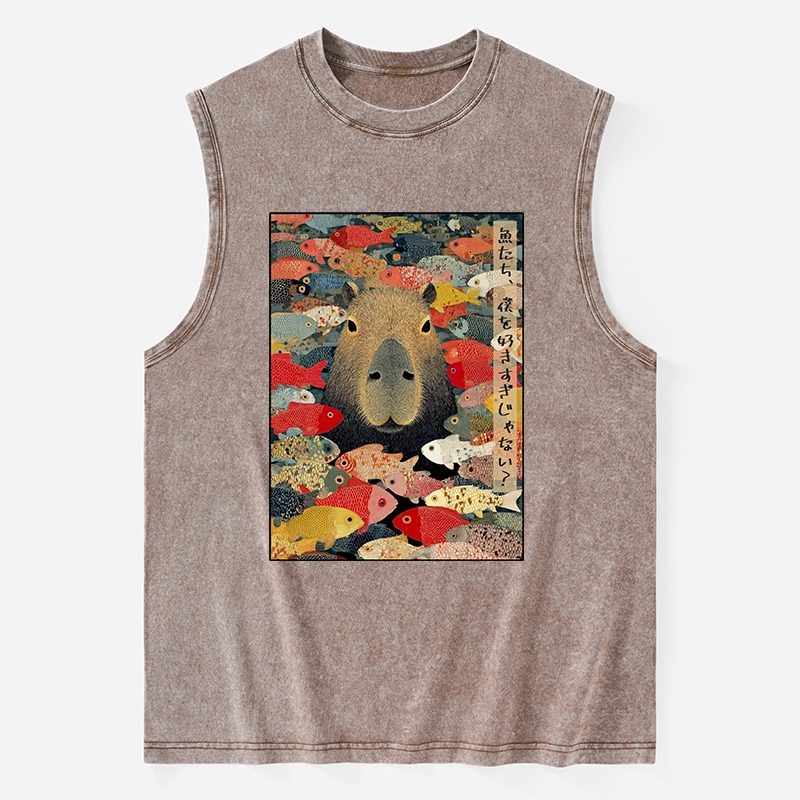 Tokyo-Tiger Am I Too Lovable? Washed Tank