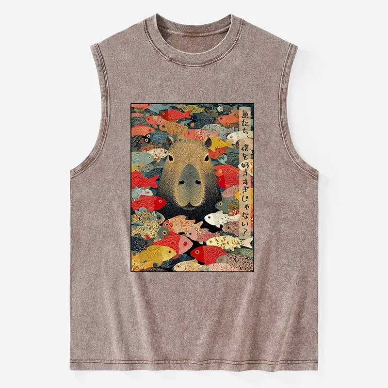 Tokyo-Tiger Am I Too Lovable? Washed Tank