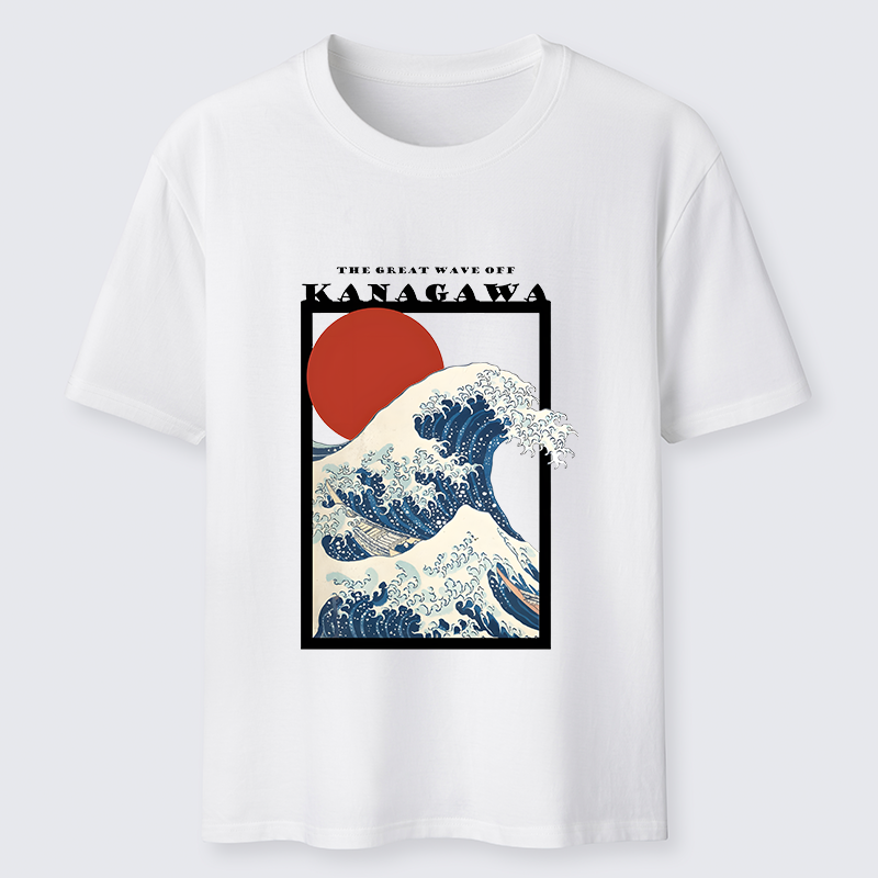 Tokyo-Tiger Minimalist Ukiyo-e Waves Classic T-Shirt