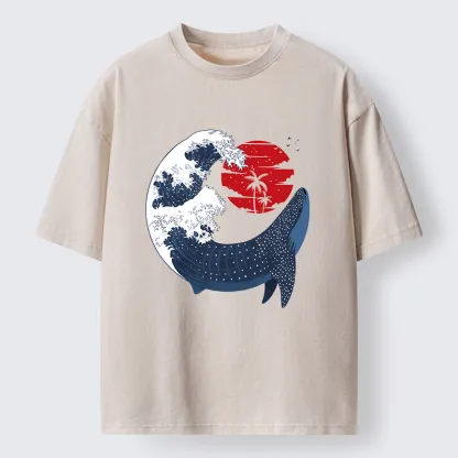 Tokyo-Tiger Japanese Whale Washed T-Shirt