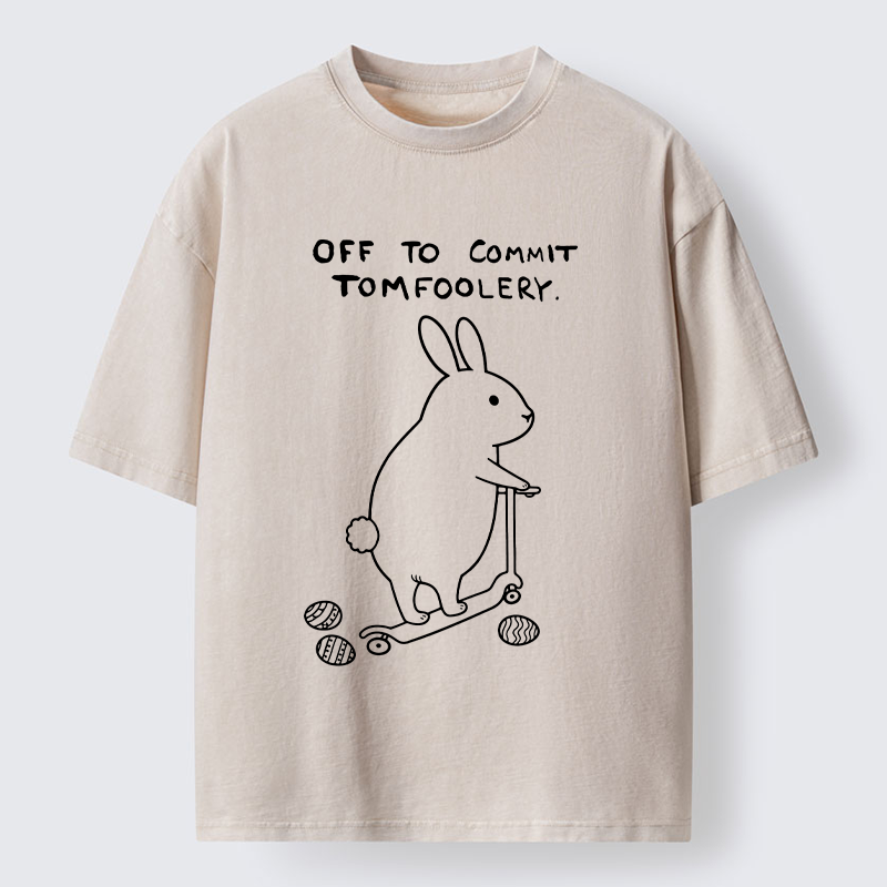 Tokyo-Tiger Rabbit Goes To Play Pranks Washed T-Shirt