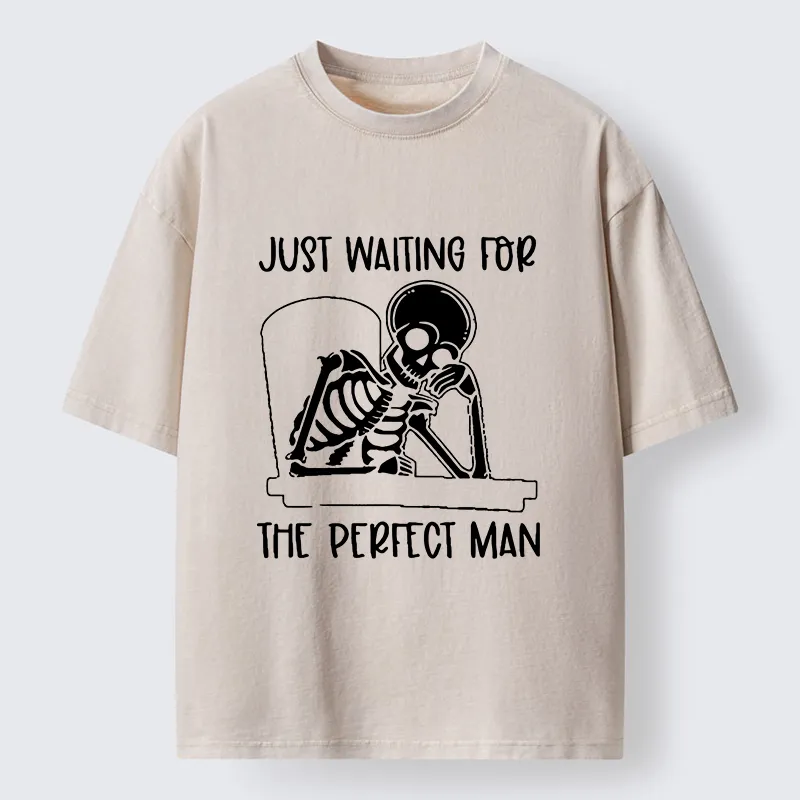 Tokyo-Tiger Waiting For The Right Person Washed T-Shirt